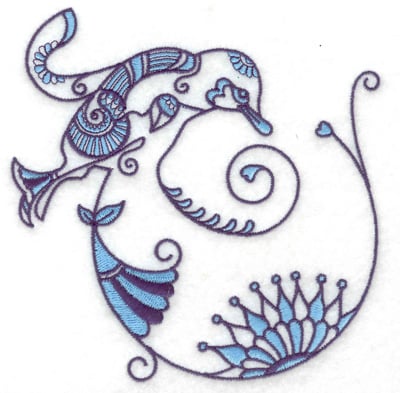 Embroidery Design: Bird K large <br> 4.87w X 4.95h