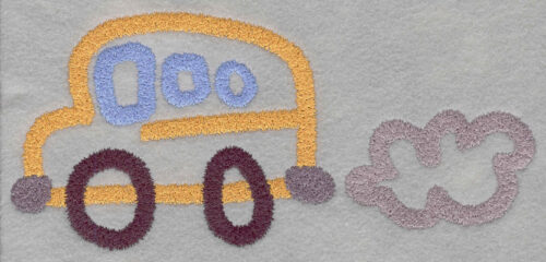 Embroidery Design: School Bus Large<br>3.89h X 8.17w