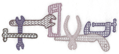 Embroidery Design: Tools vertical<br> 2.94w X 6.89h