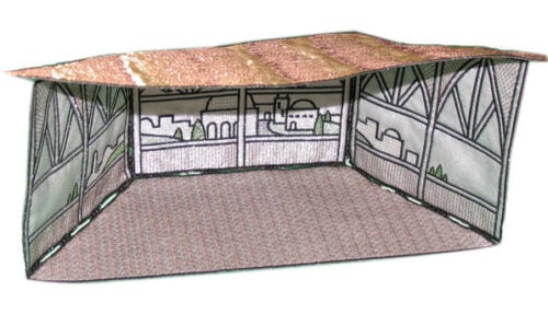 Embroidery Design: Stable<br>4.42h X 11.65w