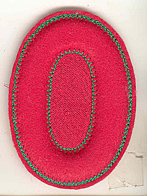Embroidery Design: Puffy felt number 0 large<br> 3.56w X 4.99h