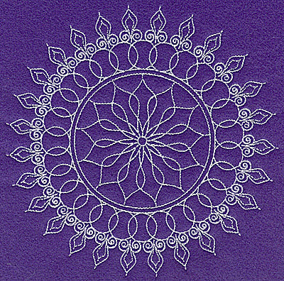 Embroidery Design: Rangoli design C large<br> 6.96w X 6.97h