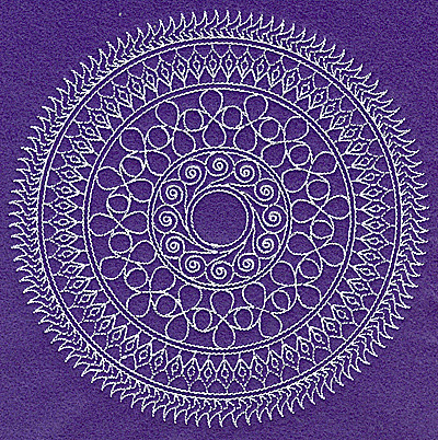 Embroidery Design: Rangoli design D large<br> 6.98w X 6.98h