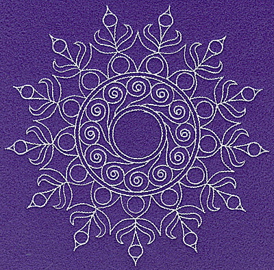 Embroidery Design: Rangoli design E large<br> 6.98w X 6.95h