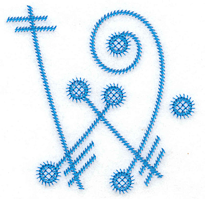 Embroidery Design: W large<br> 3.68w X 3.82h