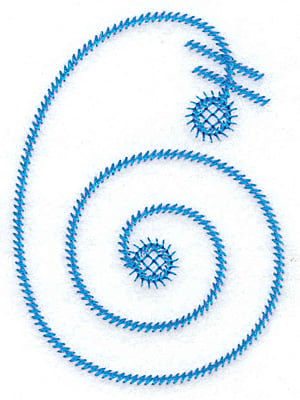 Embroidery Design: 6 large<br> 2.61w X 3.61h