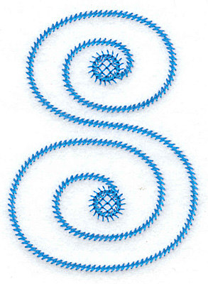 Embroidery Design: 8 large<br> 2.60w X 3.60h