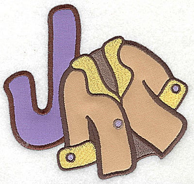 products-products-AISWTA2J | Embroidery Legacy Embroidery Design: J jacket large double applique<br> 4.99w X 4.82h