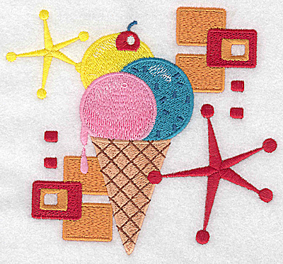 Embroidery Design: Ice Cream cone large<br> 5.36w X 4.94h