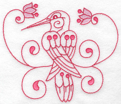 Embroidery Design: Hummingbird A extra large<br> 7.02w X 6.15h