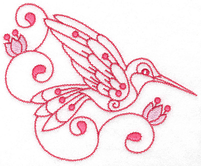 Embroidery Design: Hummingbird I extra large <br> 7.02w X 5.68h