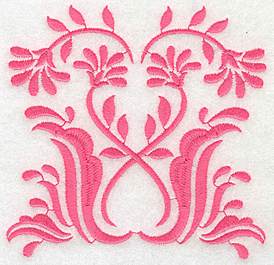 Embroidery Design: Floral design D large<br> 4.94w X 4.79h