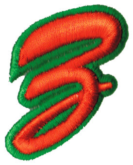 Embroidery Design: Script Foam Z<br>1.66" x 2.23"