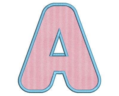 Embroidery Design: A Bold Applique Large<br> 5.32w X 5.76h