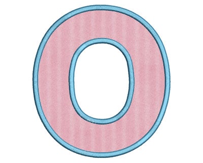 Embroidery Design: O Bold Applique Large<br> 5.18w X 5.76h