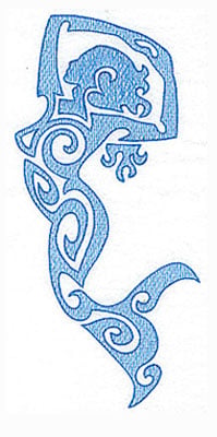 Embroidery Design: Mermaid<br> 4.23w X 9.32h
