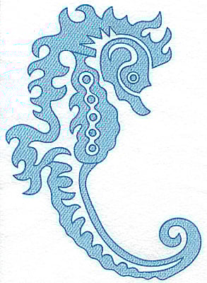products-products-BDSHO2 | Embroidery Legacy Embroidery Design: Seahorse<br> 7.34w X 10.58h