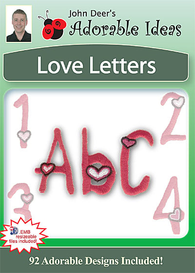 Embroidery Design: Love Letters