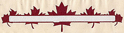 Embroidery Design: Maple Leaves with banner<br> 9.38w X 2.31h
