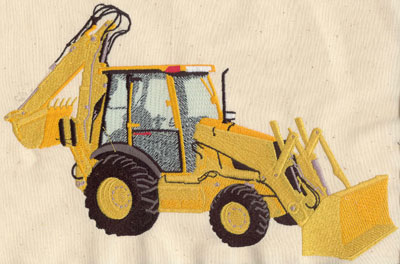 Embroidery Design: Backhoe<br> 10.38w X 6.63h
