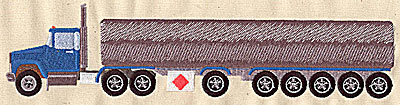 Embroidery Design: Tractor trailer<br> 9.44w X 2.25h