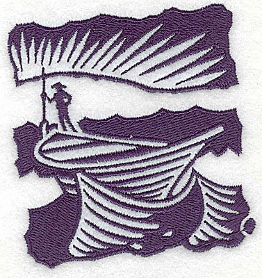 Embroidery Design: Fisherman with boat<br> 2.81w X 3.00h