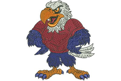 products-products-G-6427ProudCartoonEagleMascot_L | Embroidery Legacy Embroidery Design: Proud Cartoon Eagle Mascot Lg<br> 3.36w X 4.00h