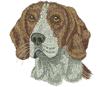 Embroidery Design: Beagle Face Lg<br> 4.83w X 5.06h