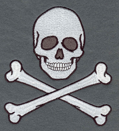 products-products-HJPI21 | Embroidery Legacy Embroidery Design: Skull with Crossed Bones Large<br>4.78w X 5.32h