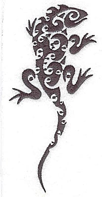 Embroidery Design: Iguana<br> 2.47w X 5.31h