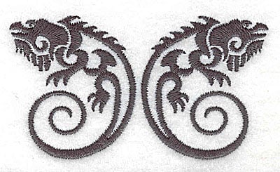 Embroidery Design: Iguana two<br> 3.43w X 1.91h