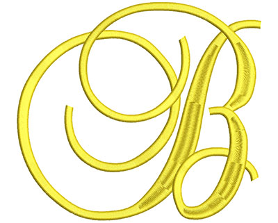 Embroidery Design: Script Initial B<br> 6.56w X 5.88h