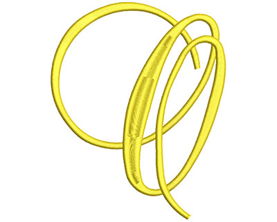 products-products-USSIo | Embroidery Legacy Embroidery Design: Script Initial O<br> 4.69w X 5.81h