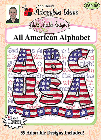Embroidery Design: All American Alphabet