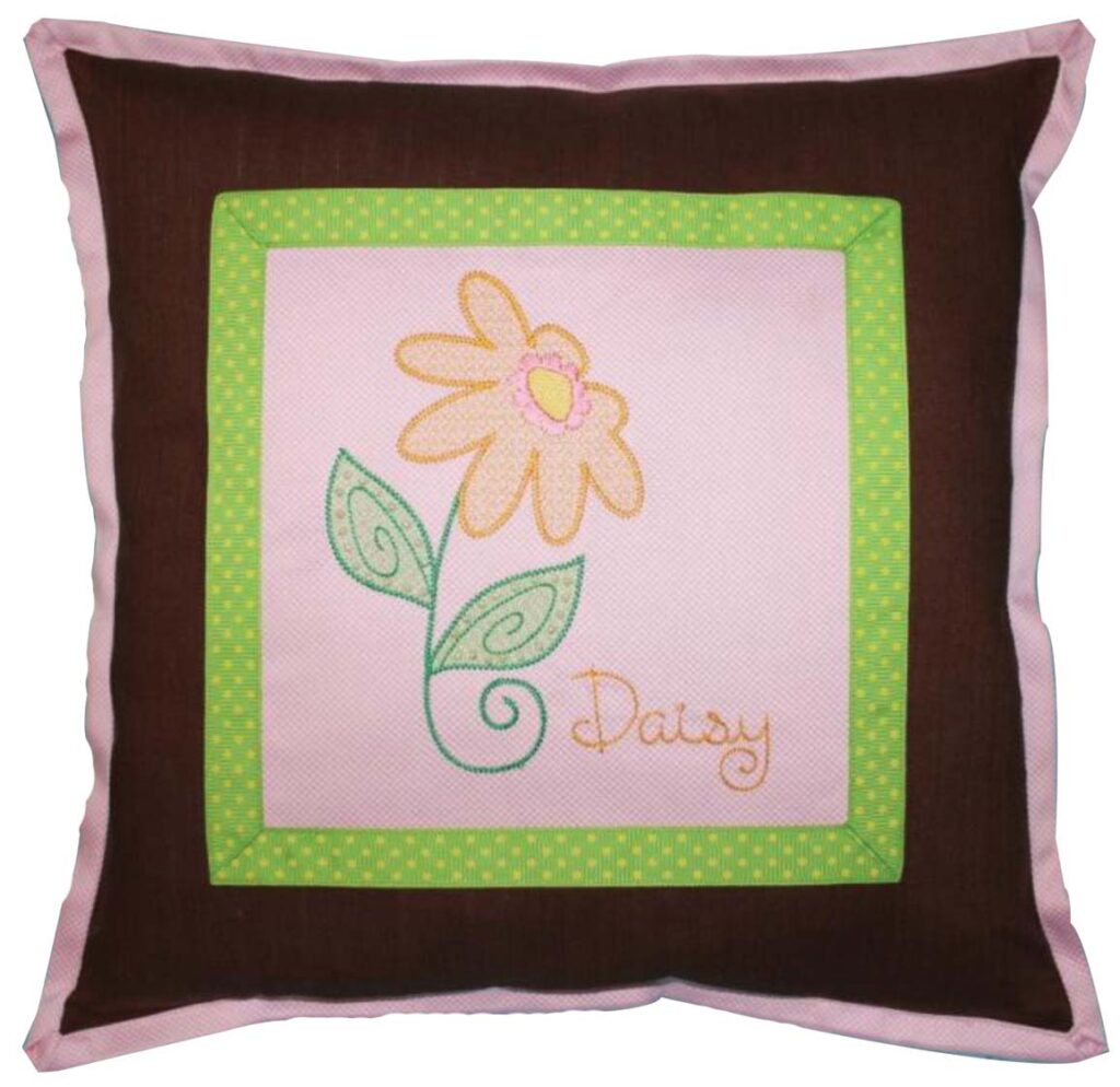 how to embroider a pillow