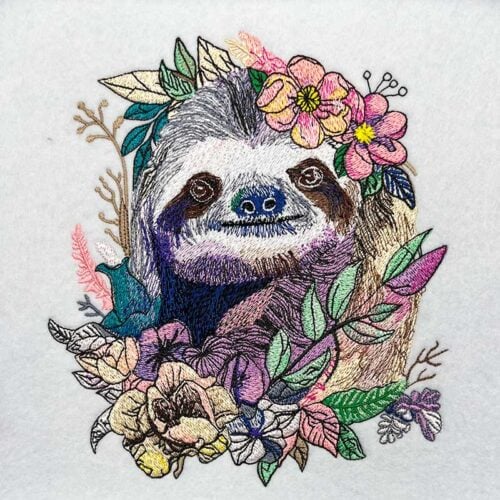 Sloth 1 embroidery design