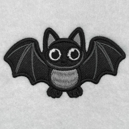 Applique bat embroidery design