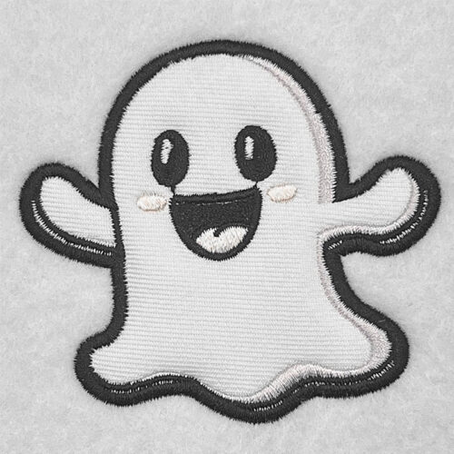 Applique ghost embroidery design