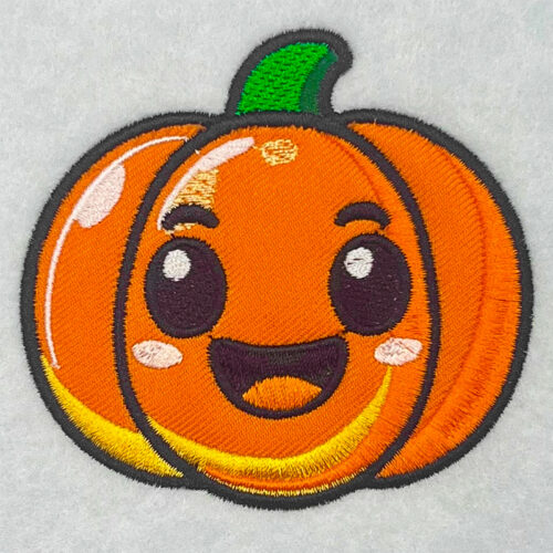 Applique pumpkin embroidery design