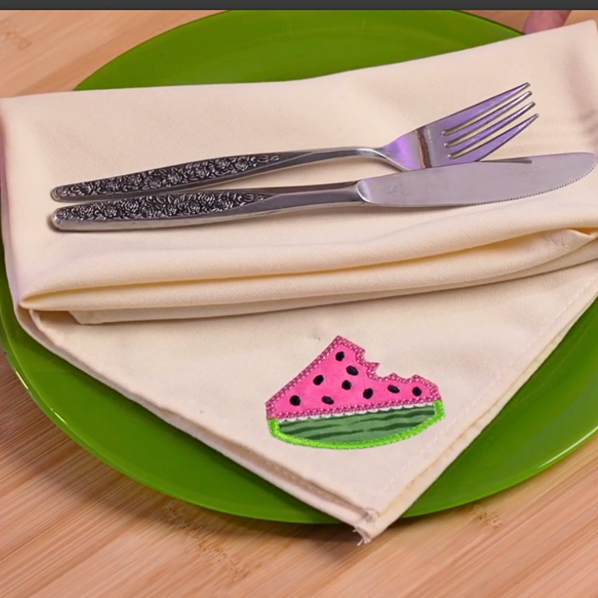 ITH watermelon napkin project