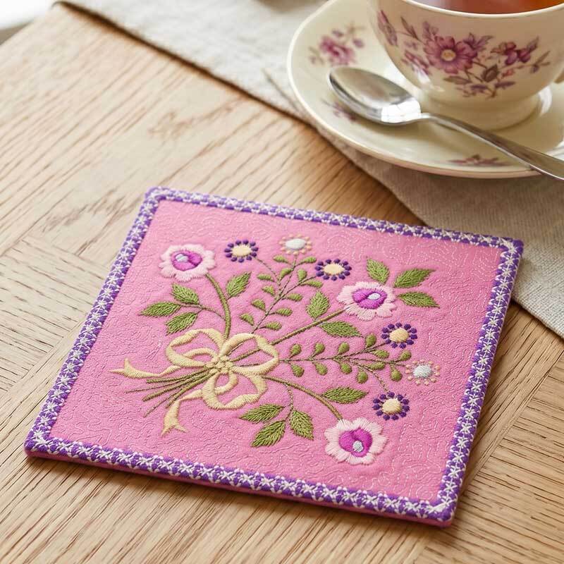 Free Janet Samson Coaster Embroidery Pattern