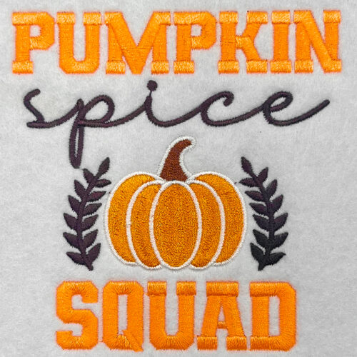 pumpkin squad embroidery design