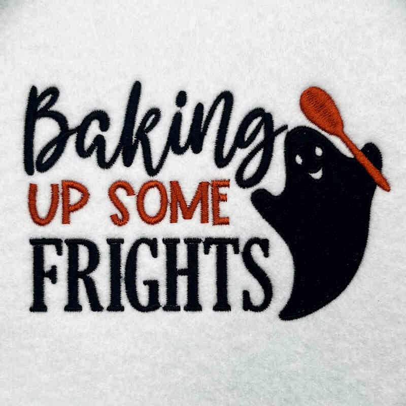 Baking up some frights embroidery design