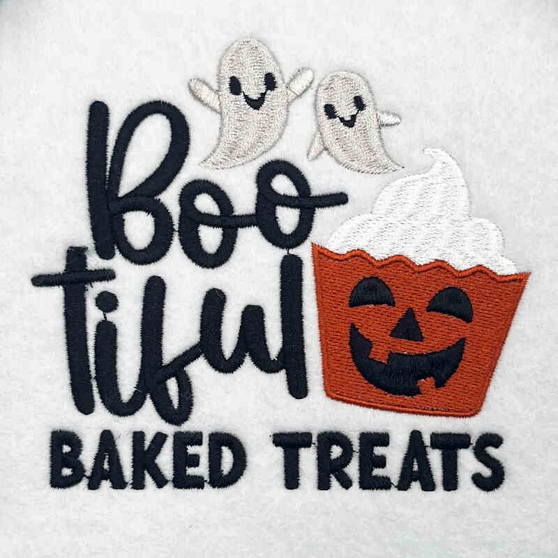Bootiful baked treats embroidery design