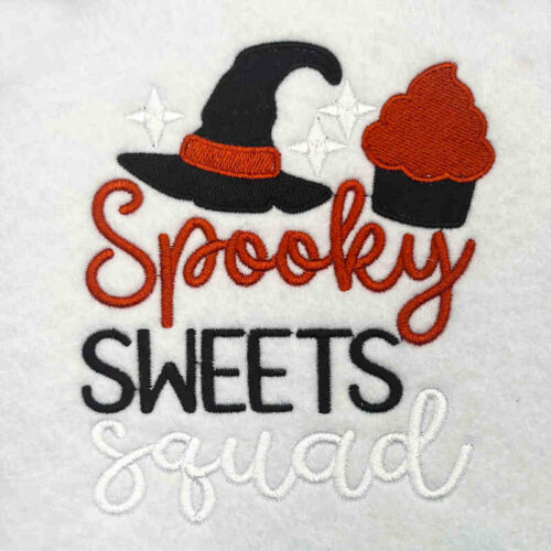 spooky treats embroidery design