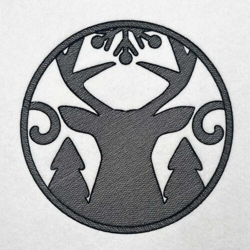 Deer Silhouette embroidery design