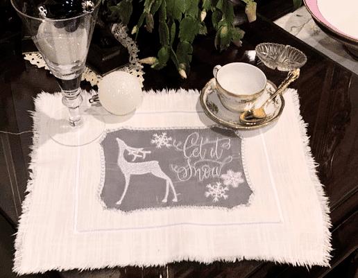 Embroidered Cutwork lace Napkin Project