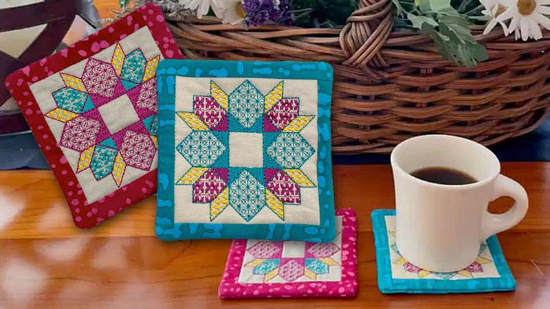 Embroidered Placemats - Matching mug rugs and placemats