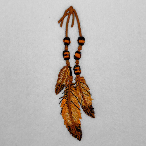 native feathers embroidery design