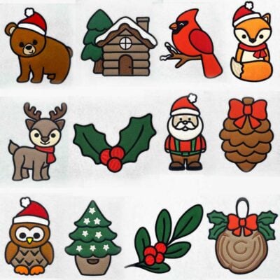 Embroidery Christmas party cute designs